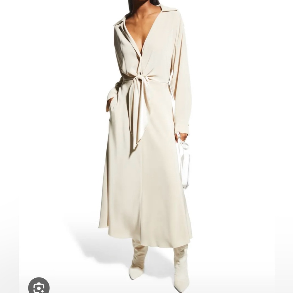 Vince long-sleeve tie front dress